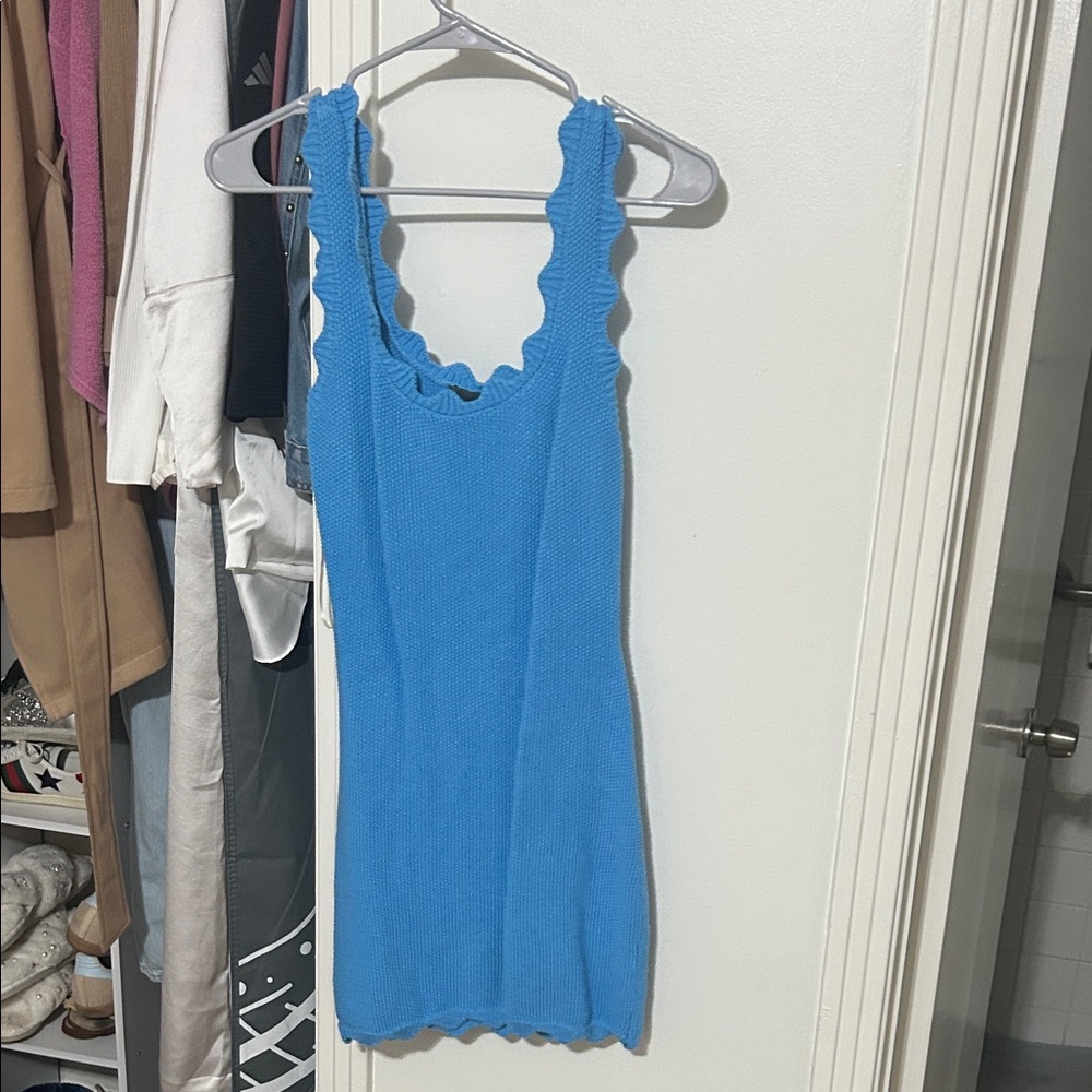 Blue mini dress
